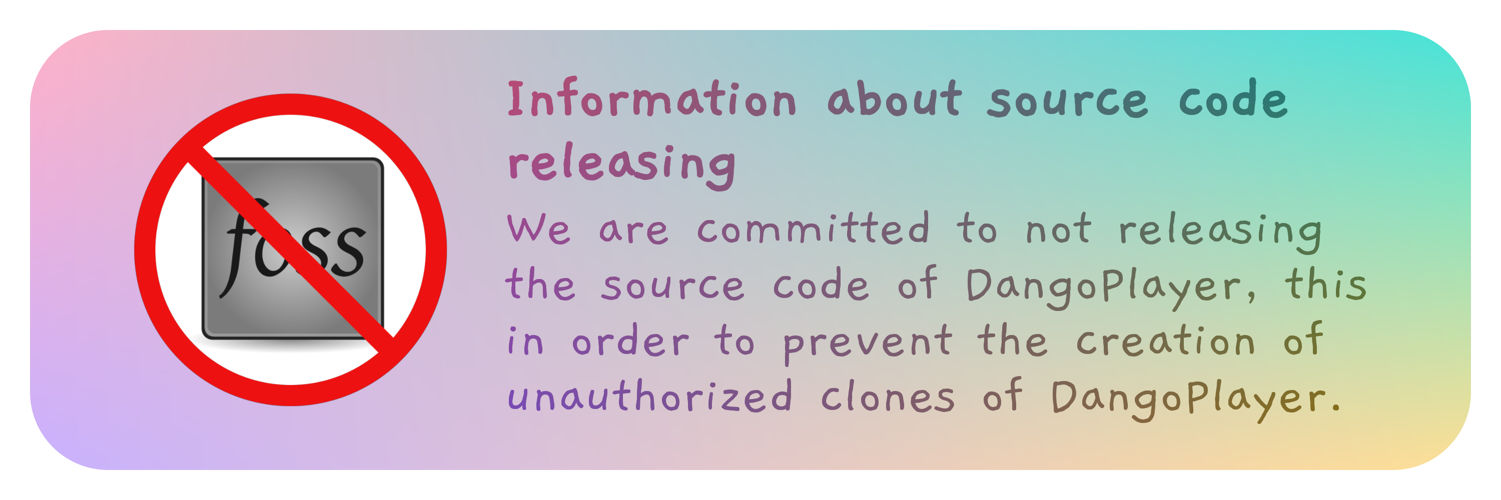 Information about source code releasing
